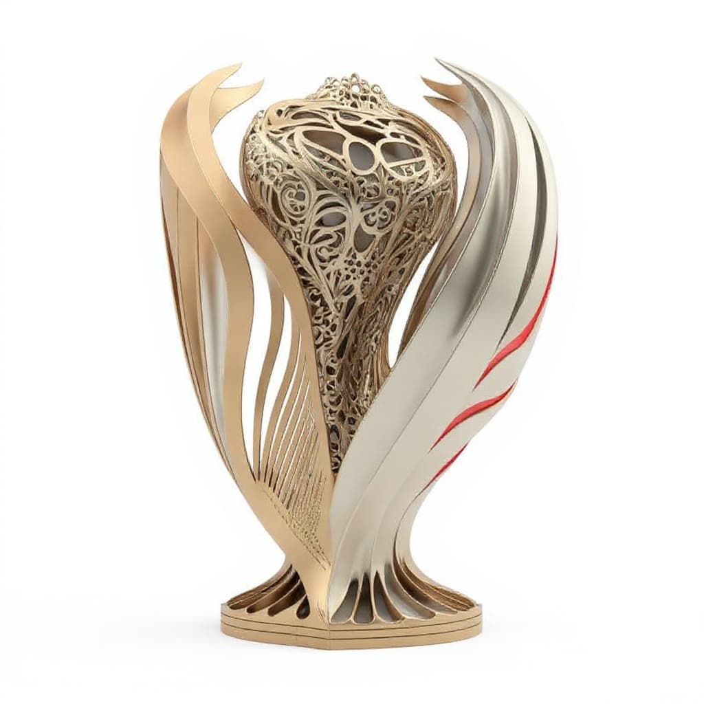 metallic trophy holder