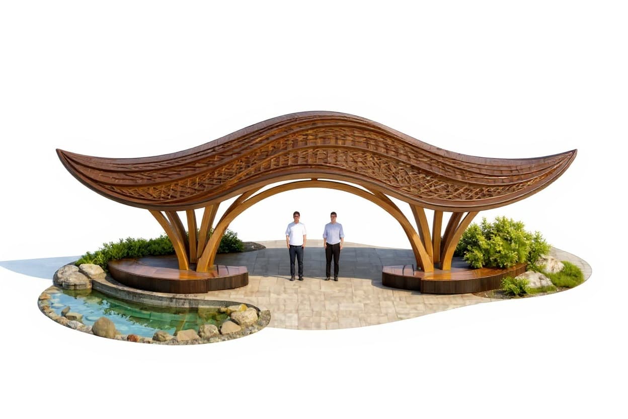 wooden arch