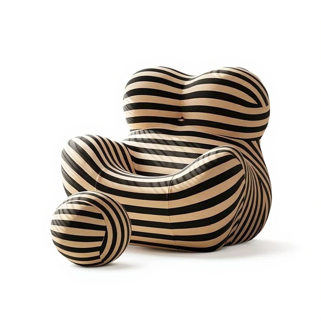 striped chair