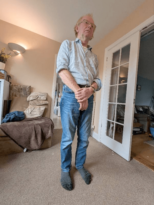 man standing in