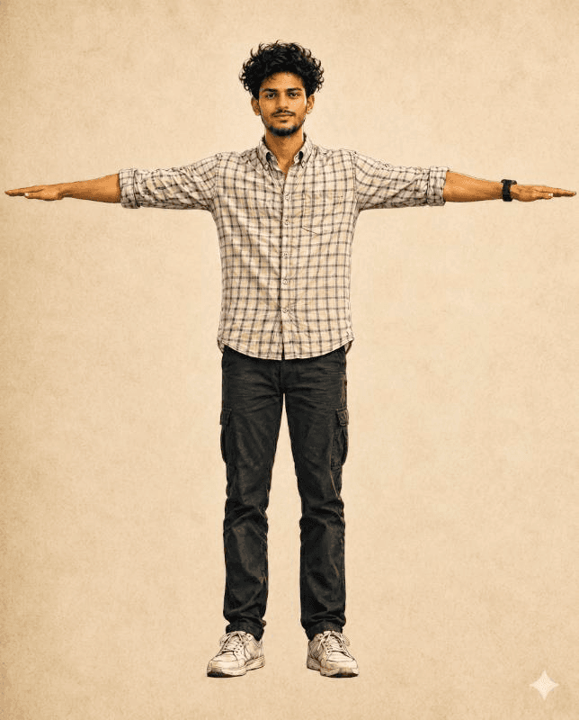 man standing against