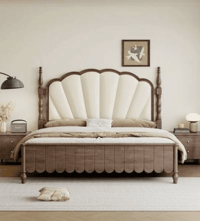 wooden bed frame
