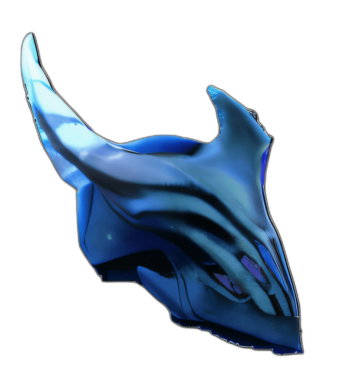 blue, futuristic helmet