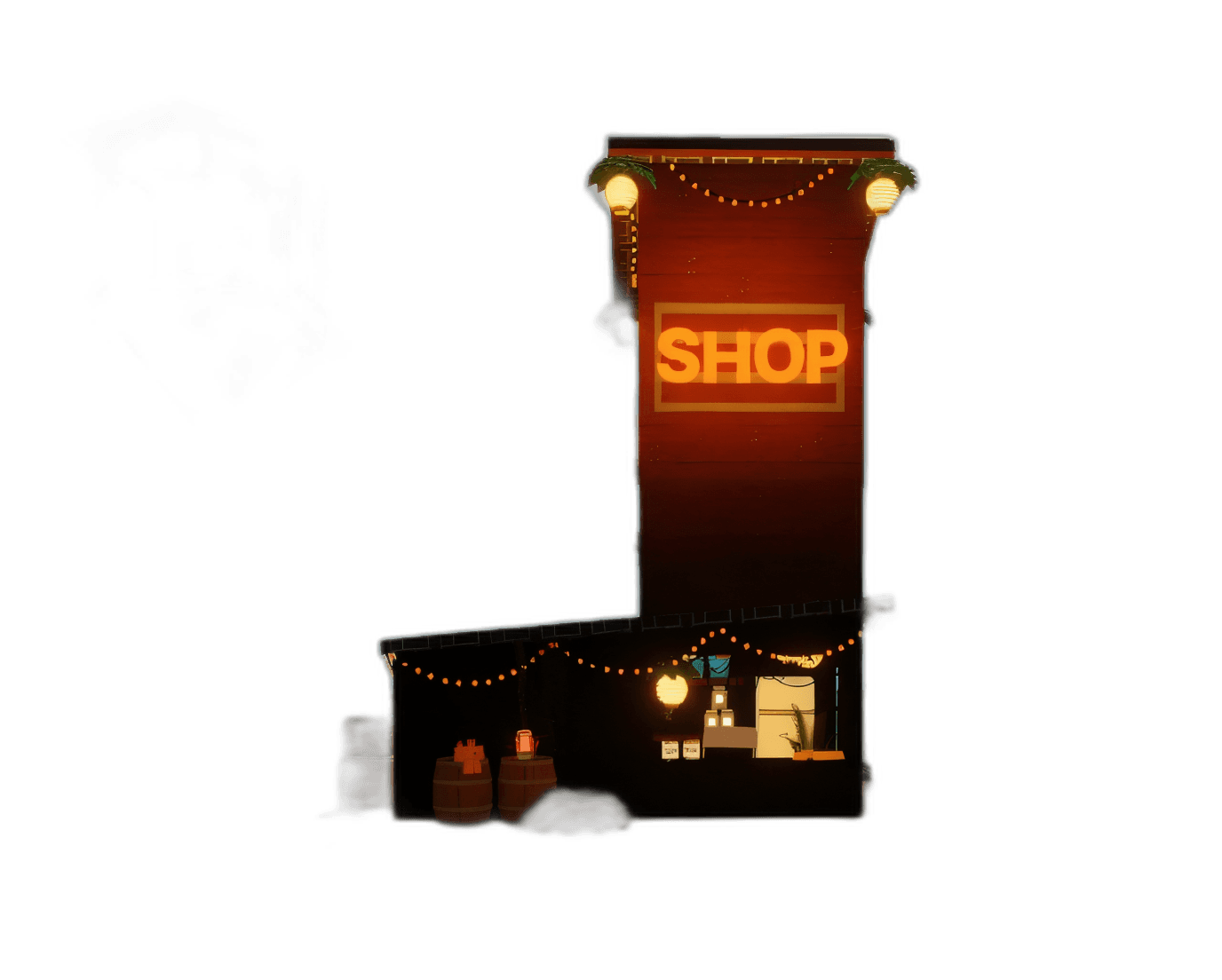 wooden shop sign