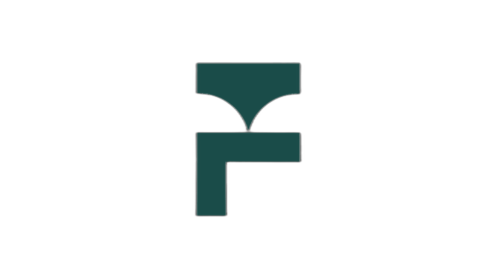 stylized dark teal letter F logo
