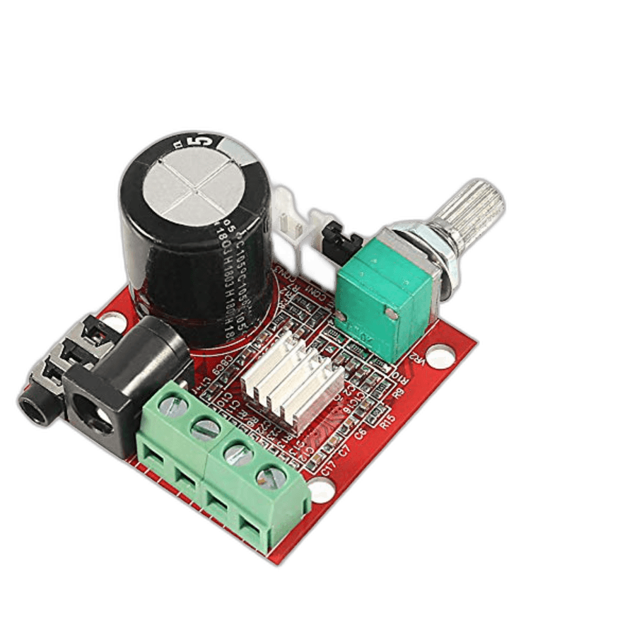 red audio amplifier circuit board
