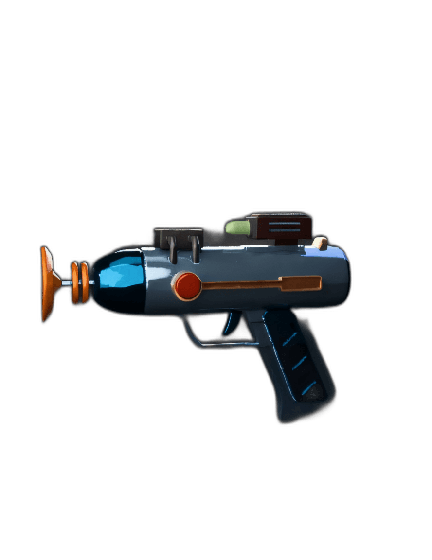 retro-futuristic ray gun toy