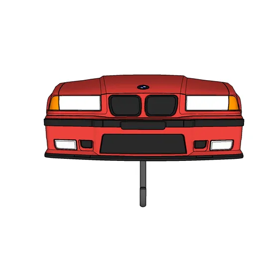 red BMW E36 M3 car front