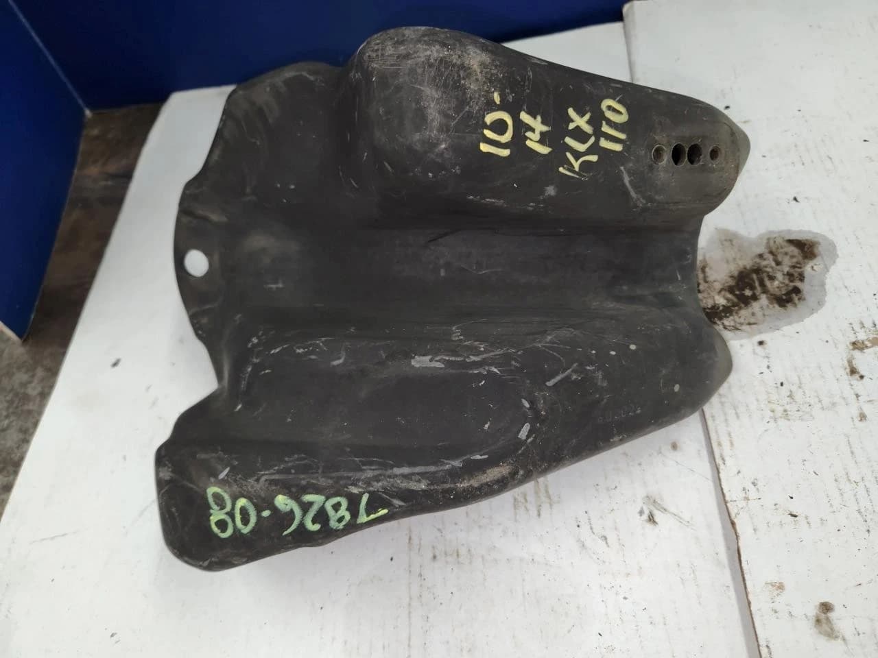 black plastic motorcycle engine guard