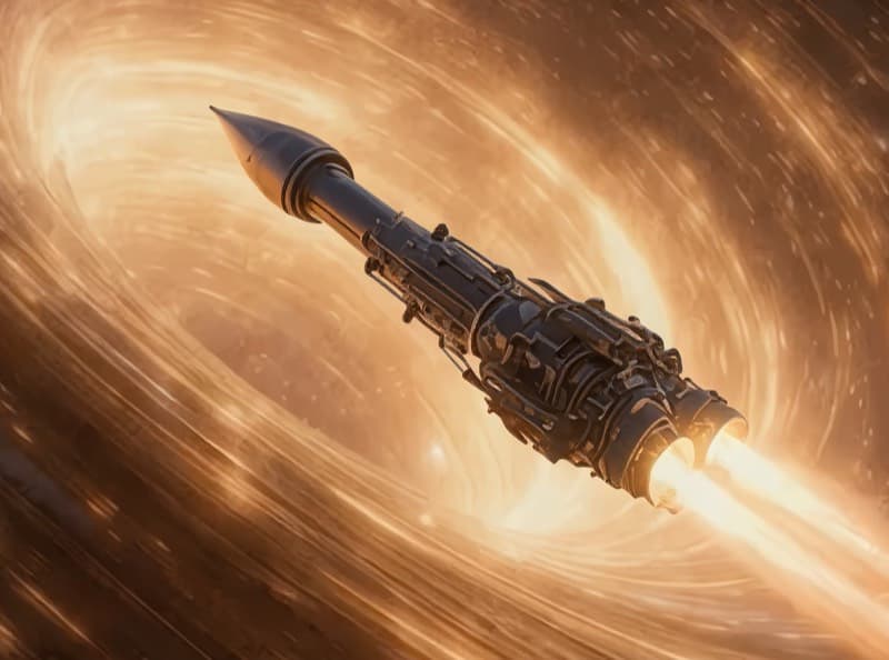 metallic rocket