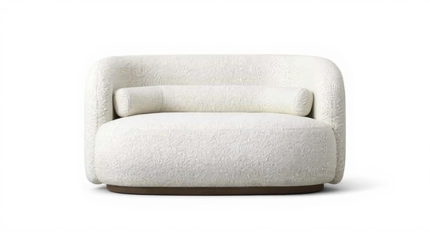 off-white armchair