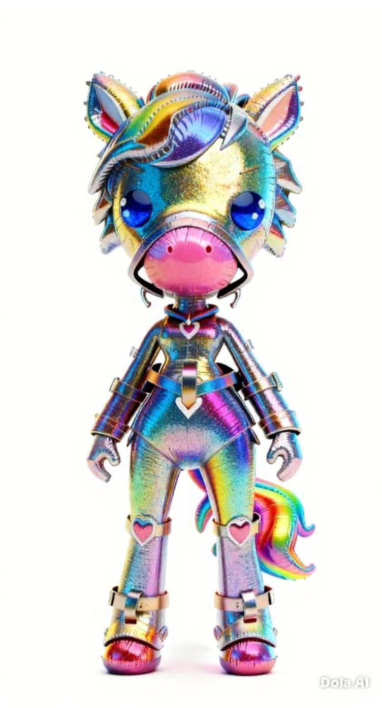 metallic unicorn toy