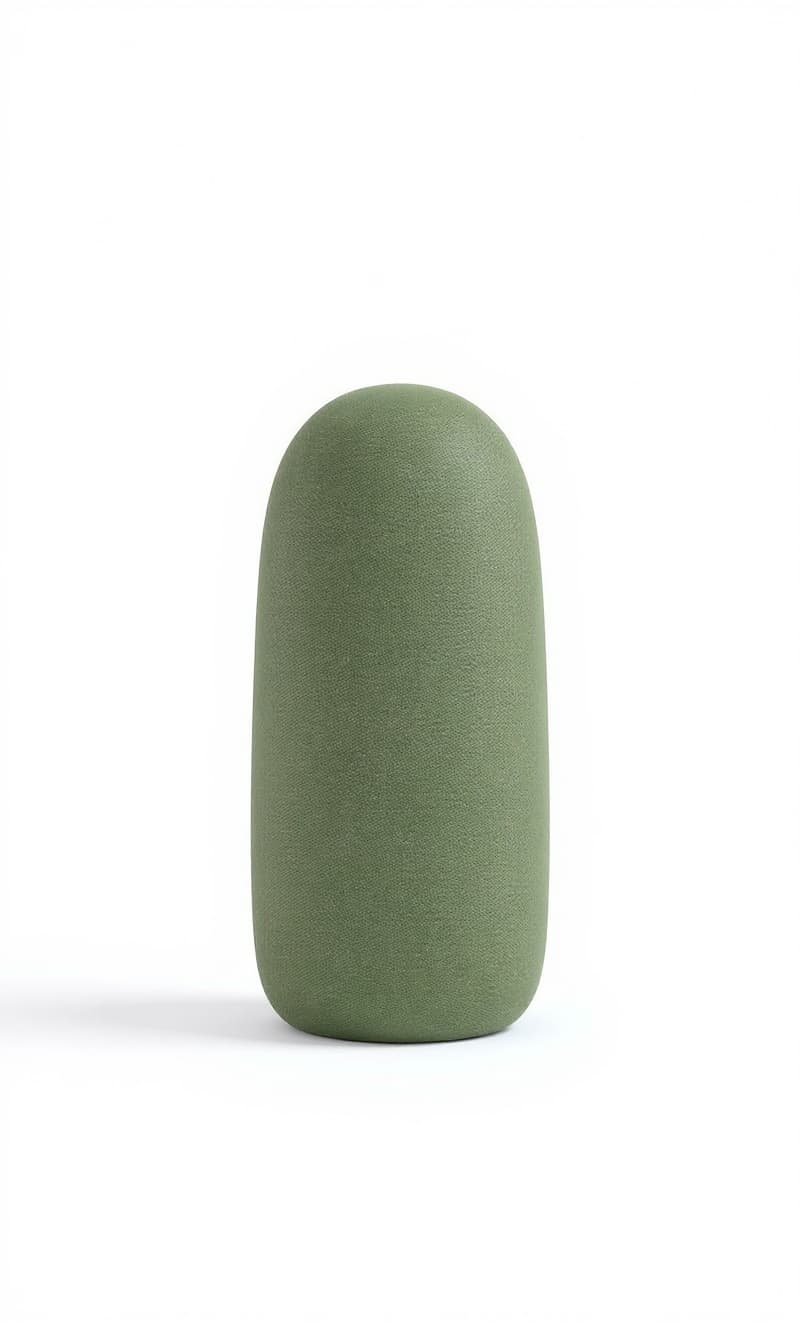green cylindrical object