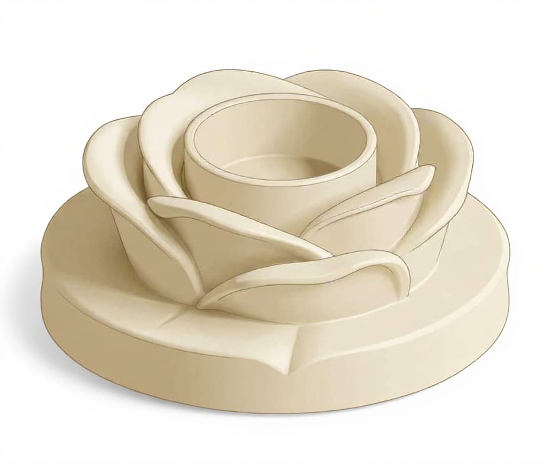 beige ceramic rose