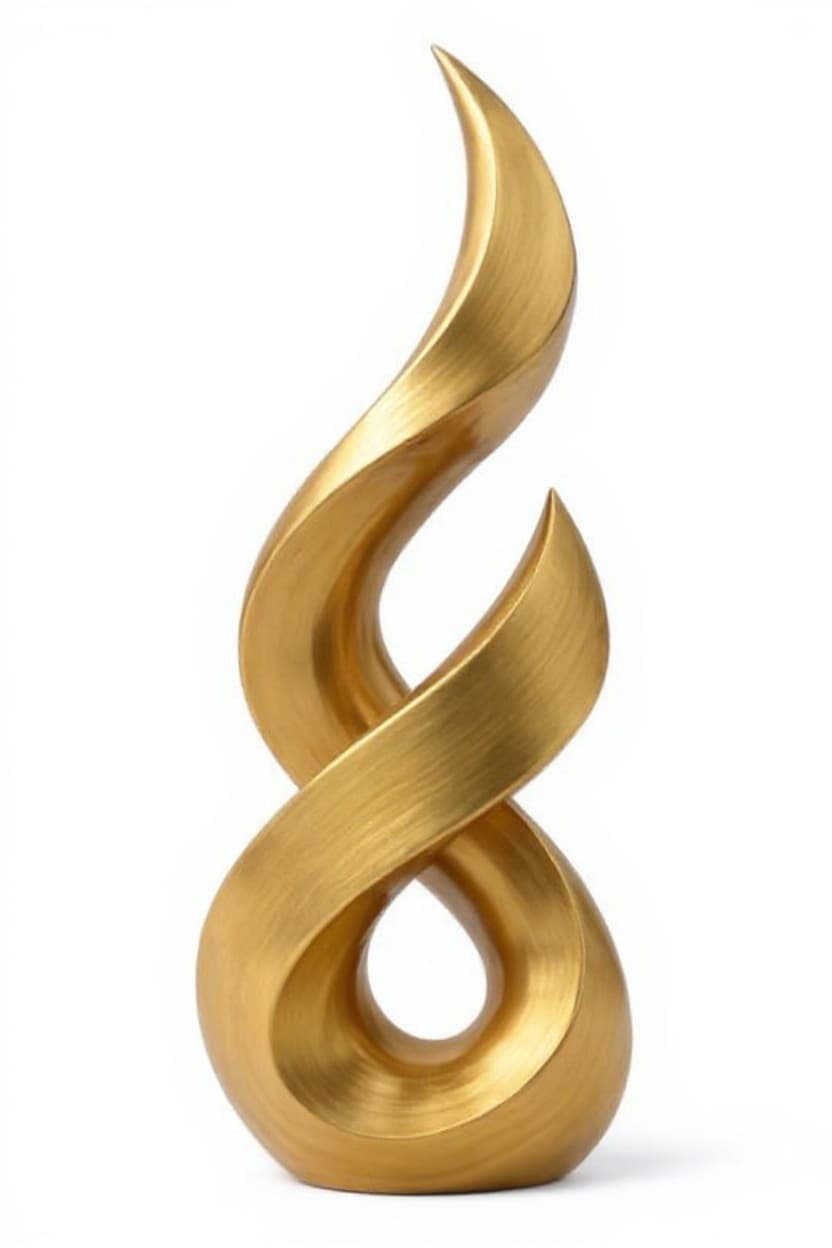 gold abstract sculpture