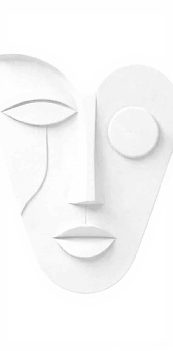 abstract face sculpture