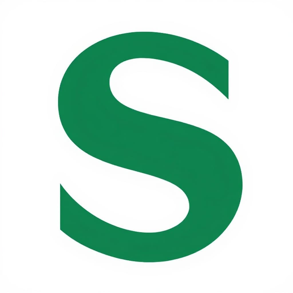 green letter s