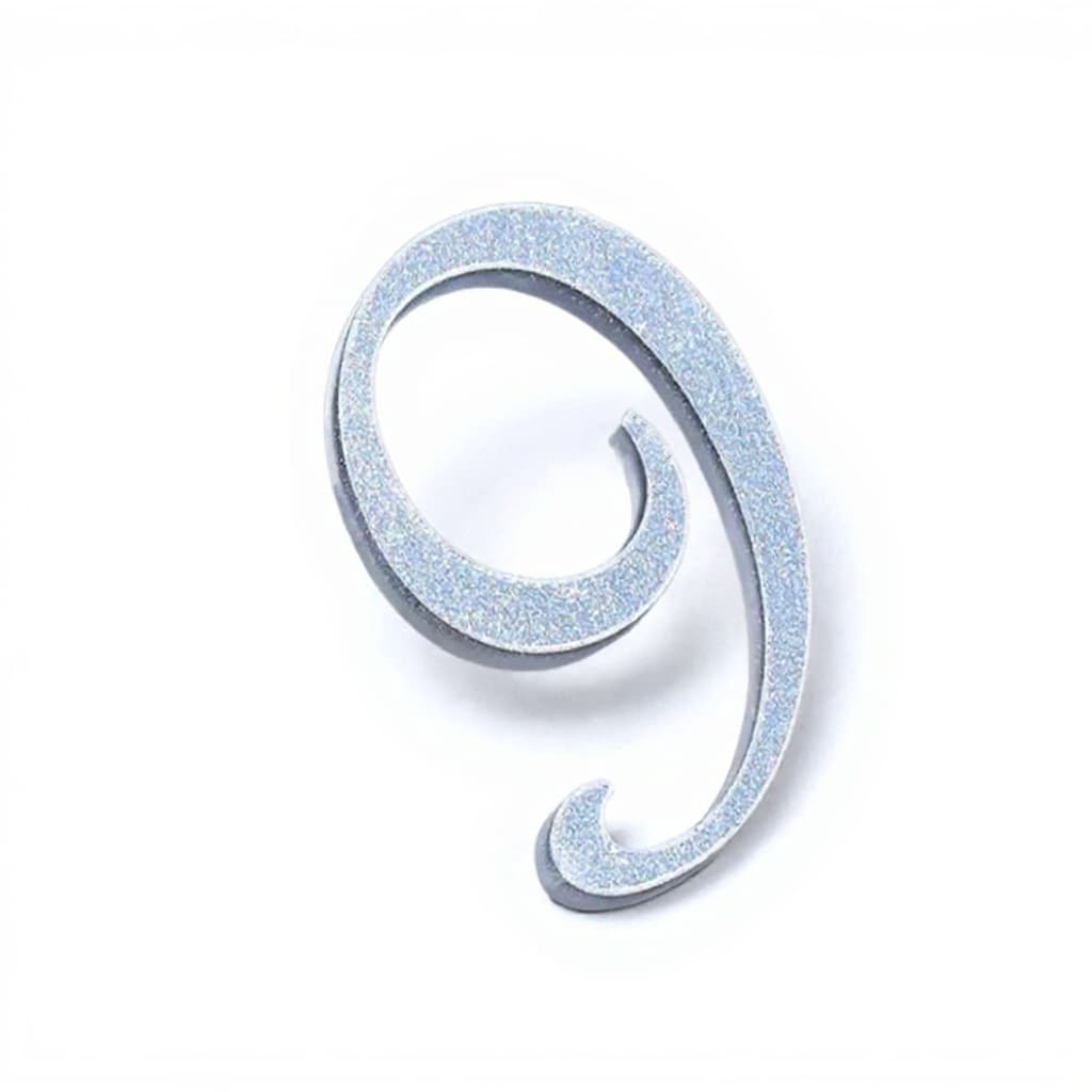 metallic letter pin