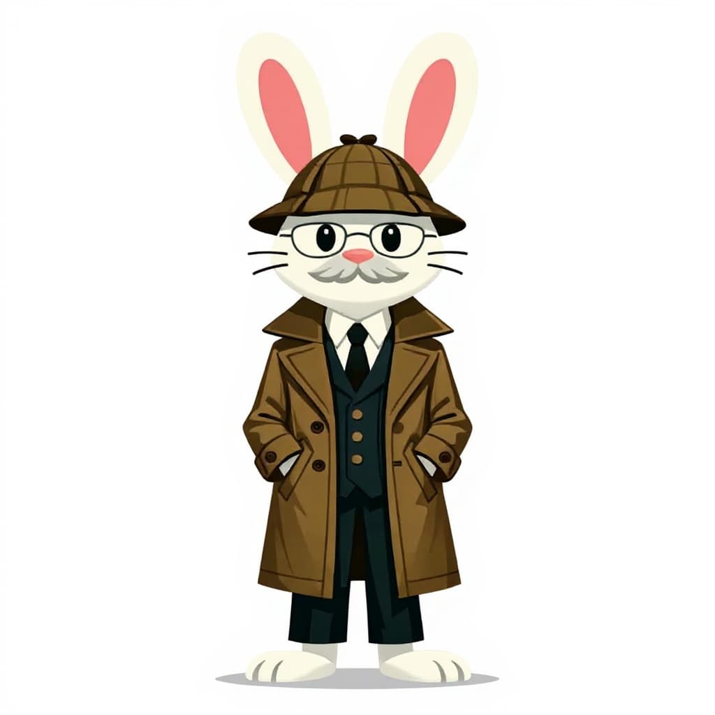 cartoon rabbit detective
