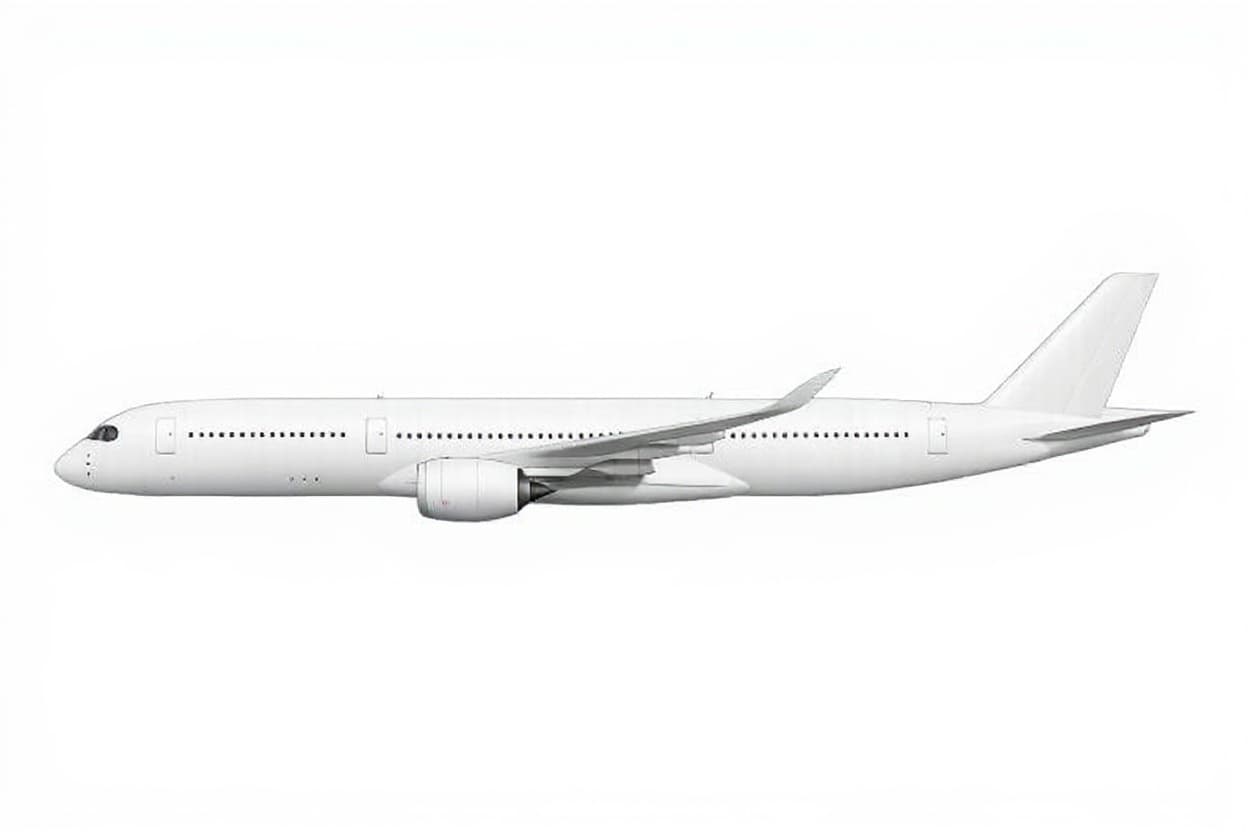 white airplane