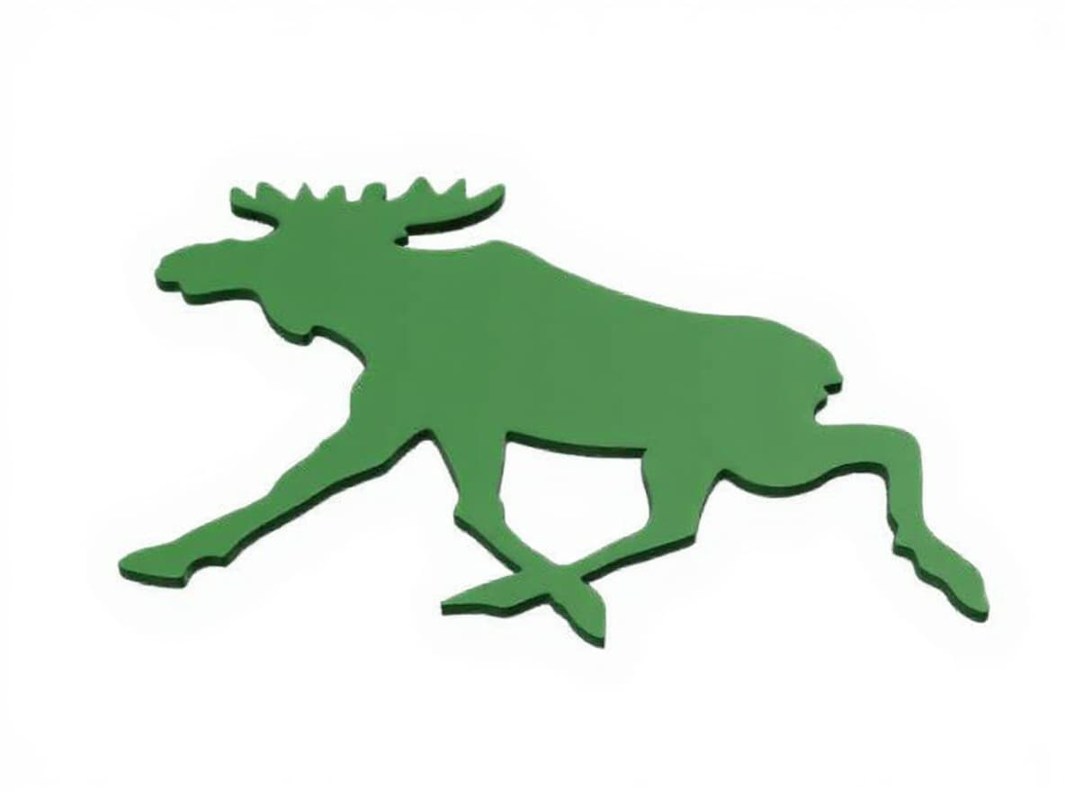green moose cutout