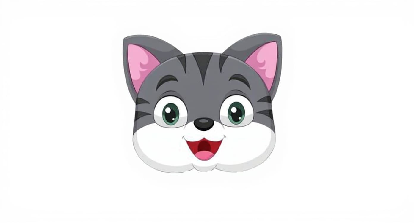 cartoon cat face