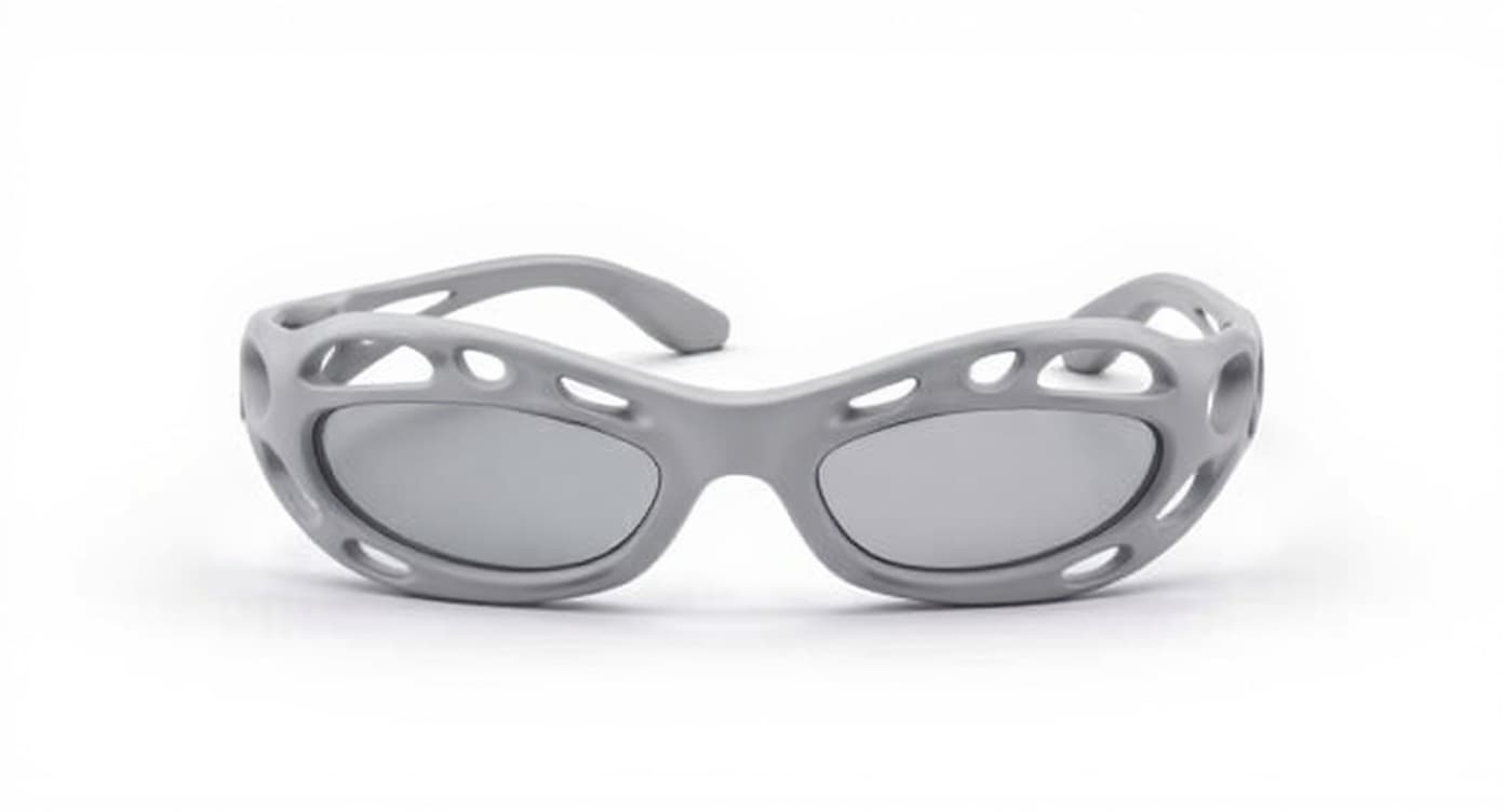 gray plastic sunglasses