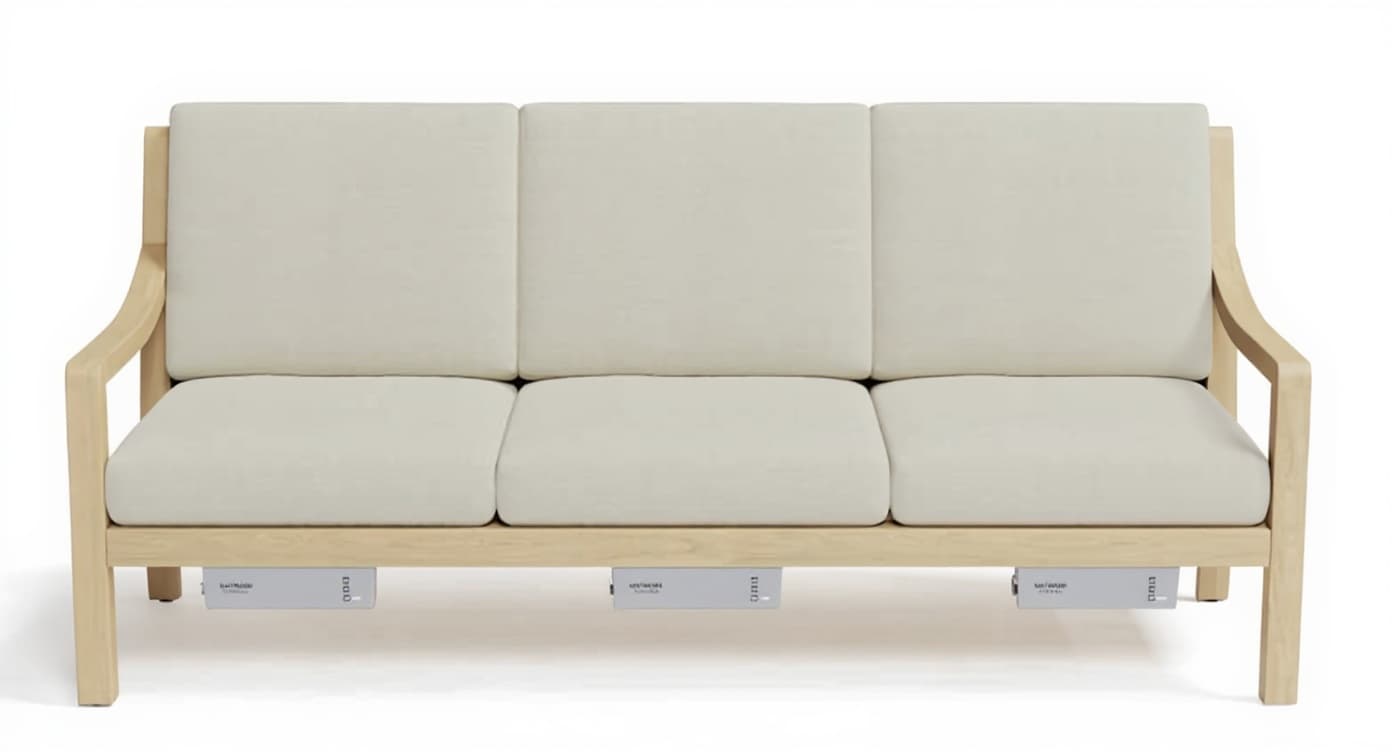 wooden sofa