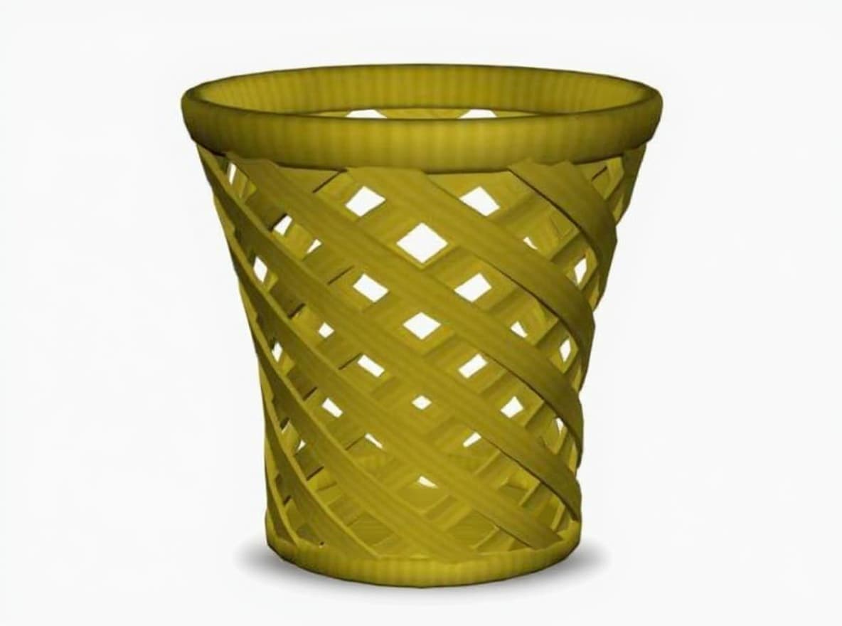 yellow plastic basket