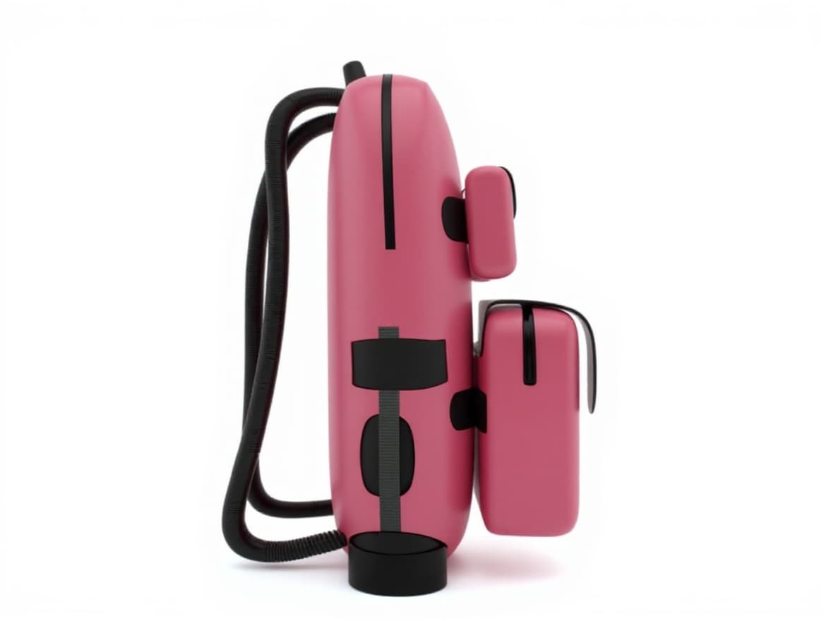 pink camera backpack