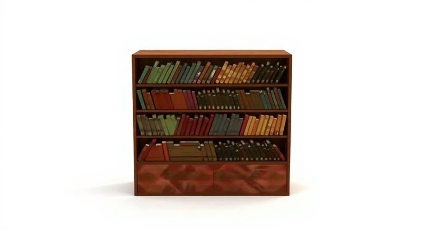 wooden bookshelf
