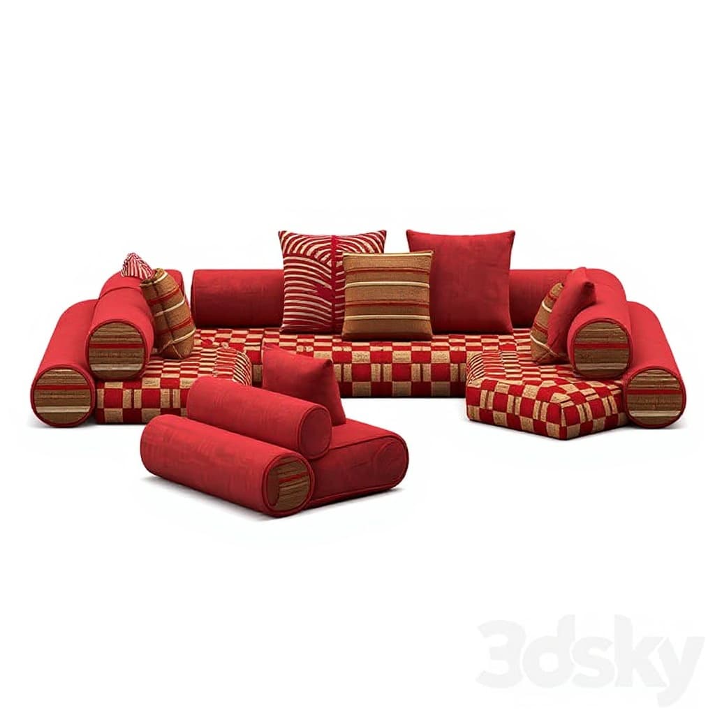 red sofa