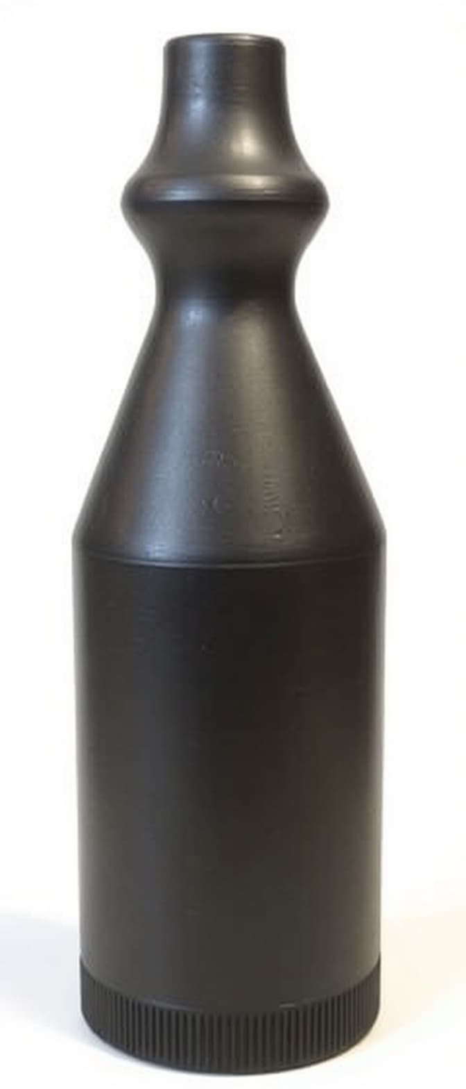 black plastic bottle