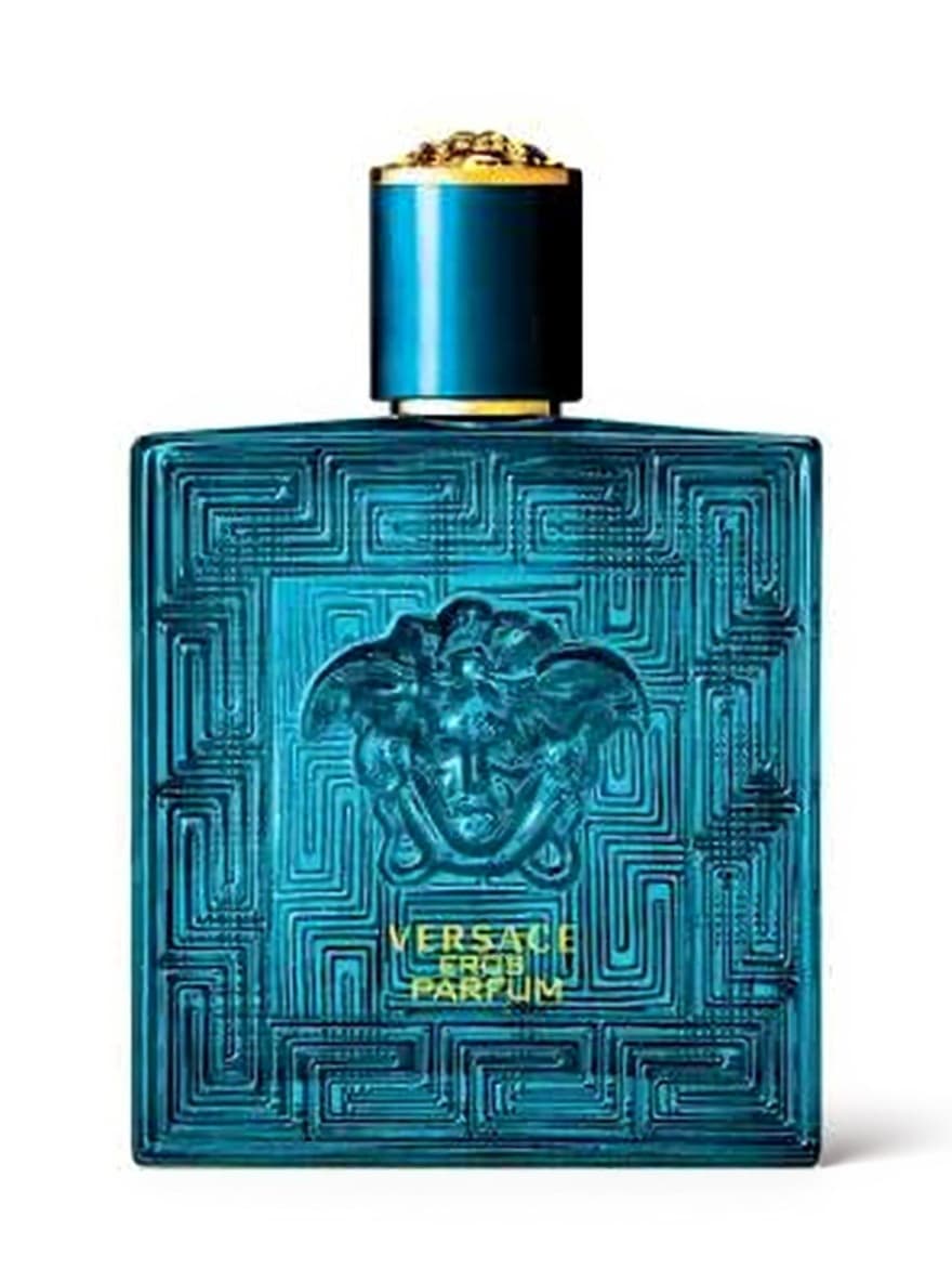 blue glass perfume