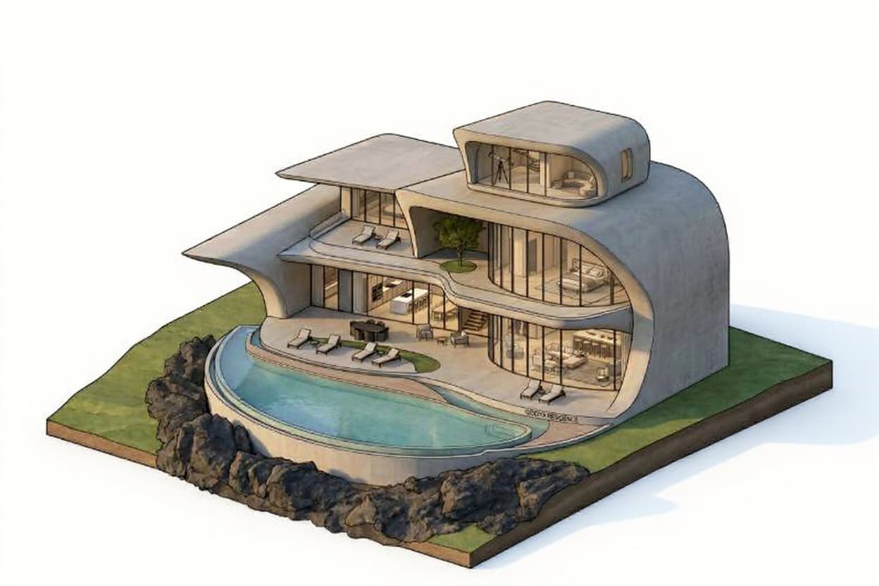 modern concrete house