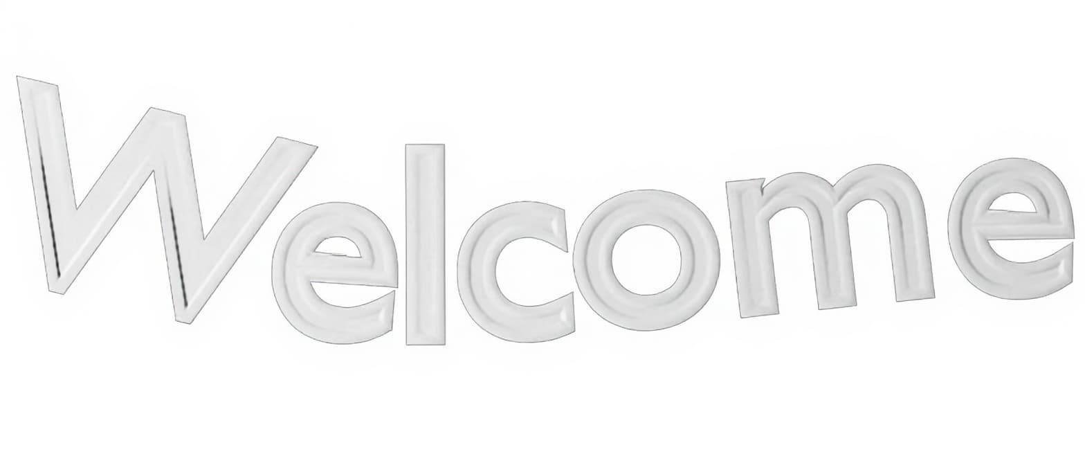 metal welcome sign