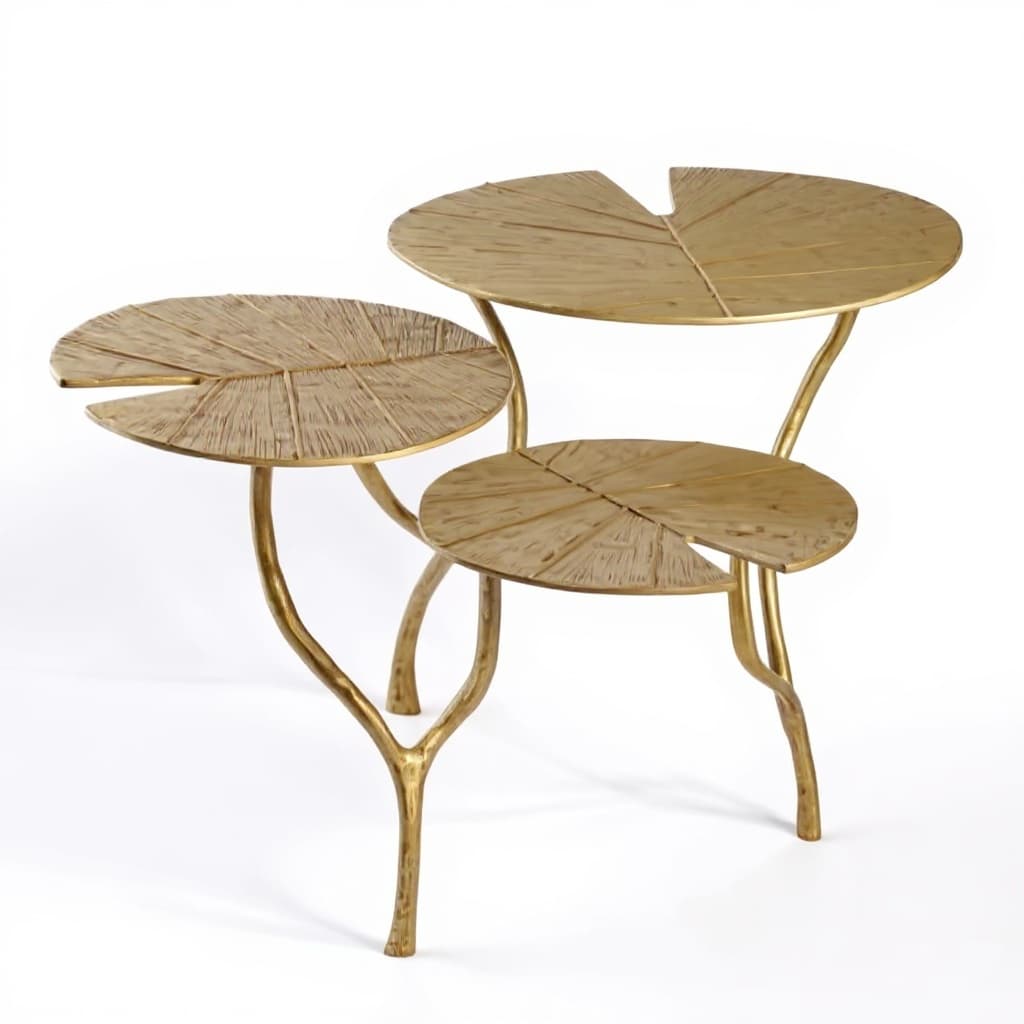 gold metal table