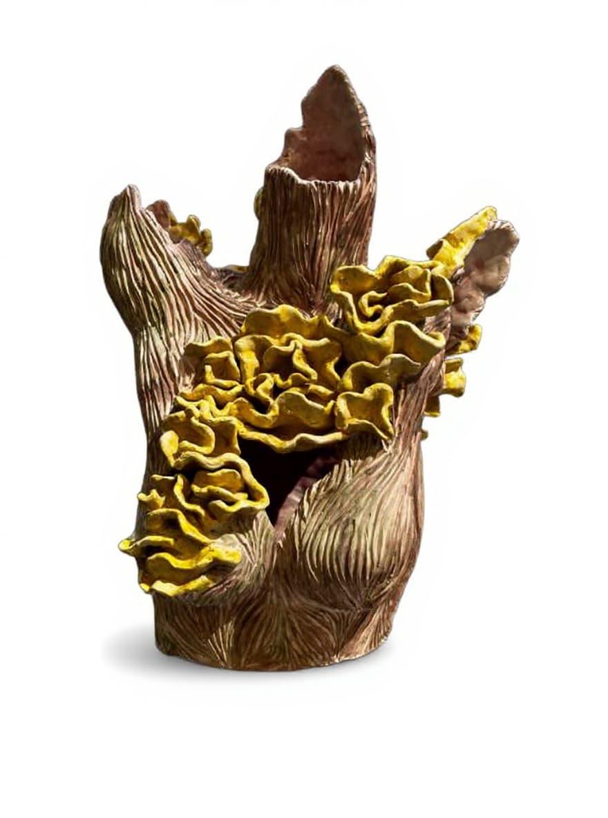 wooden vase