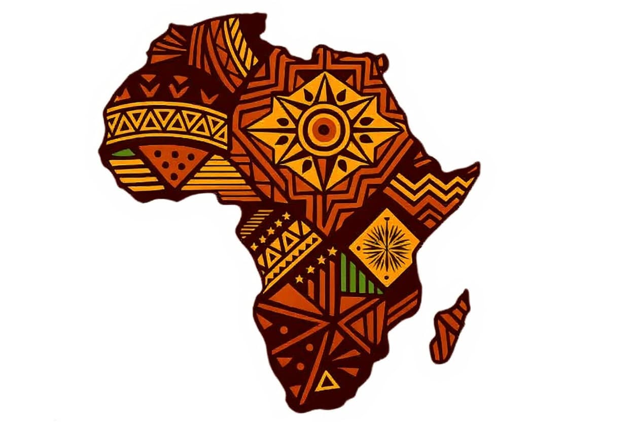 african continent silhouette