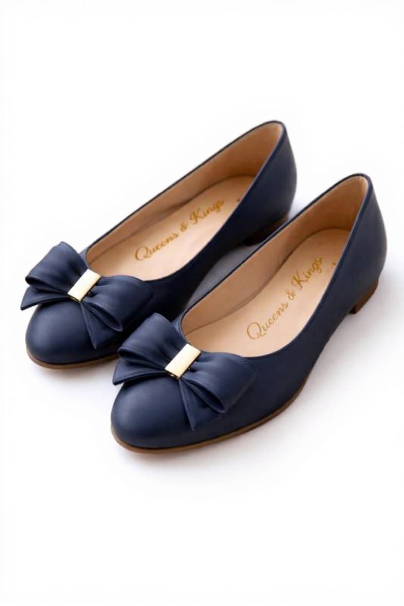 navy flat shoe