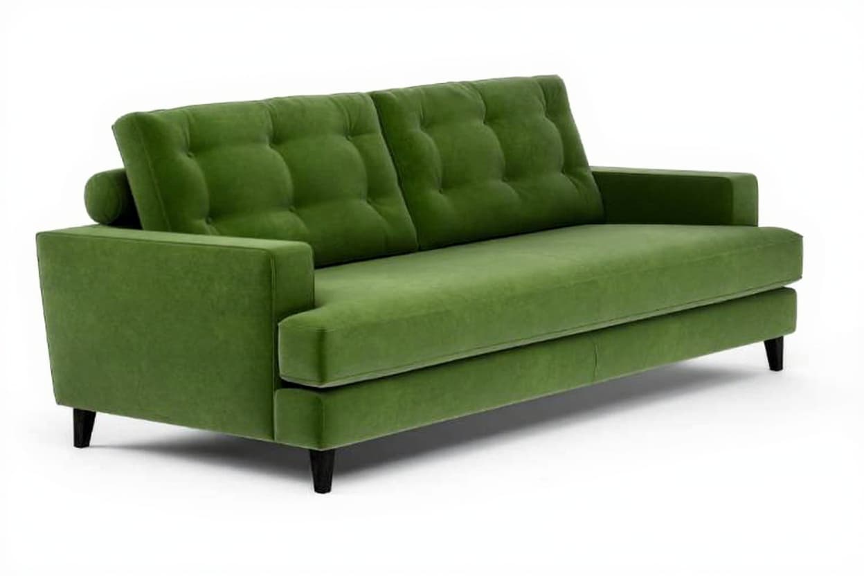 green sofa