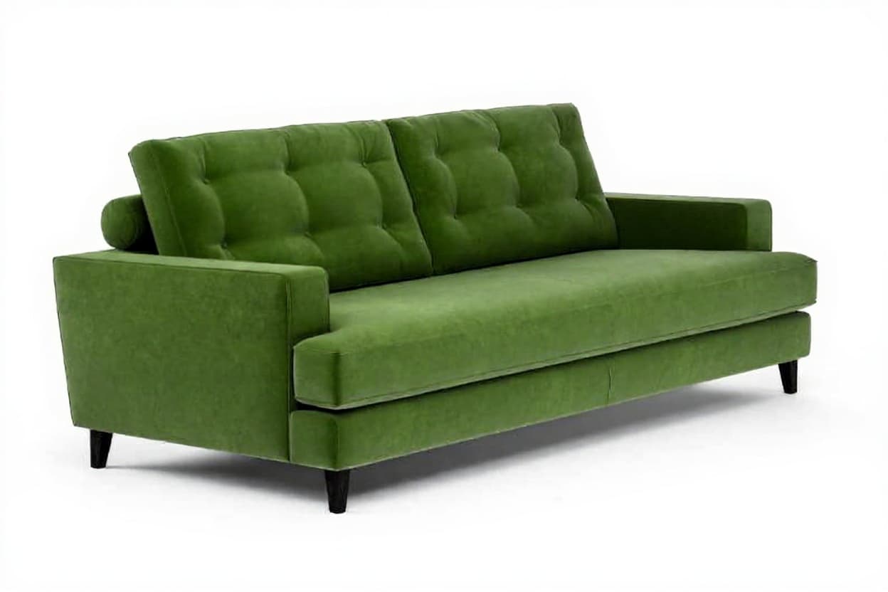 green sofa