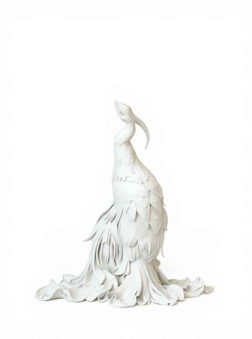 white ceramic bird