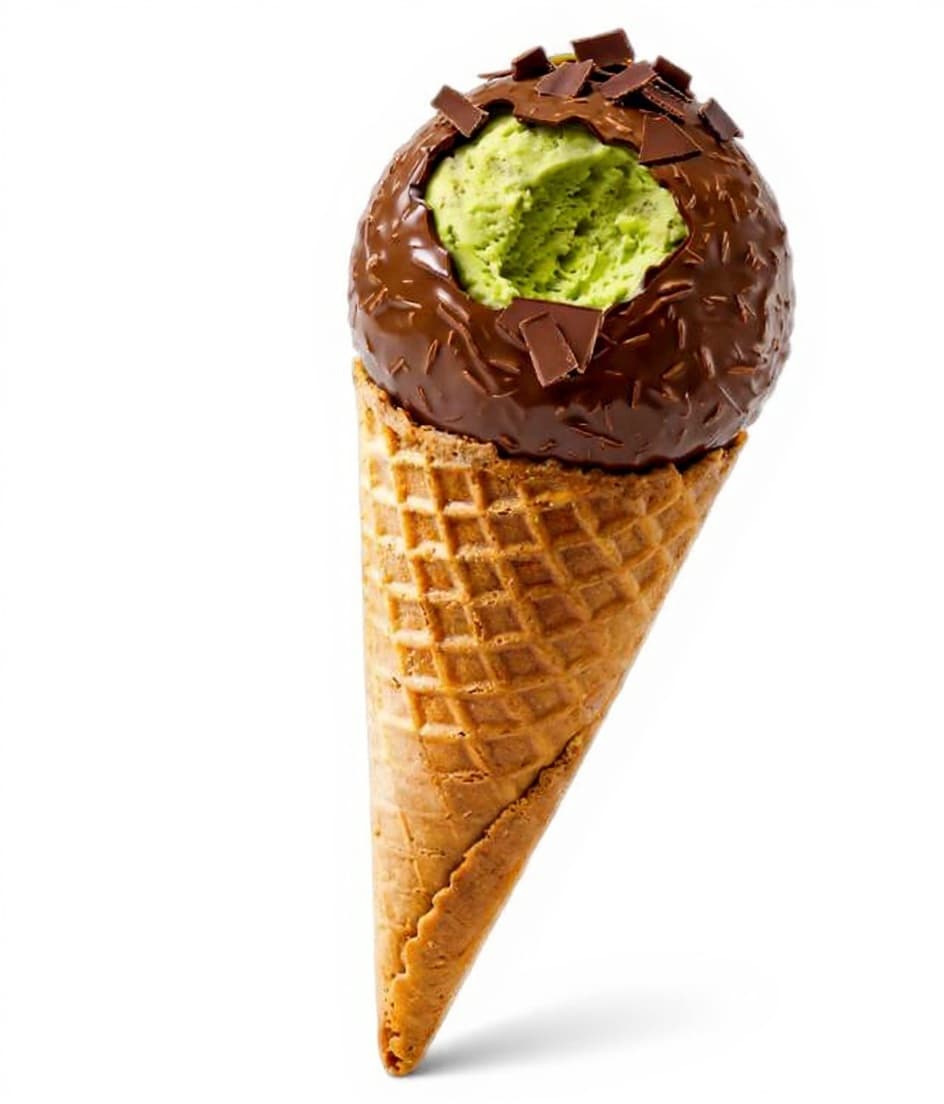 chocolate-covered ice cream