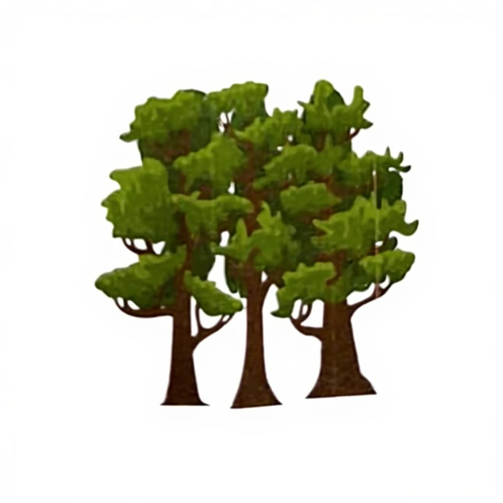 wooden trees