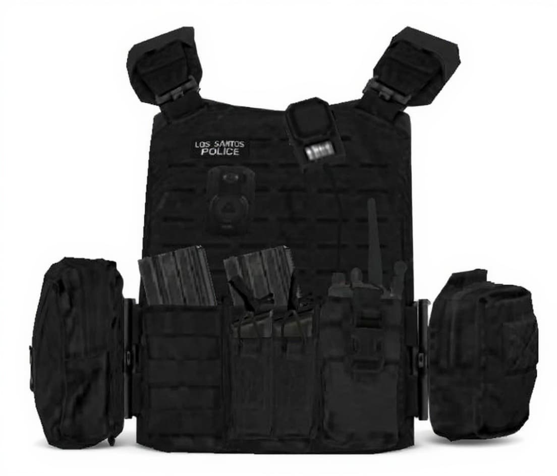 black tactical vest