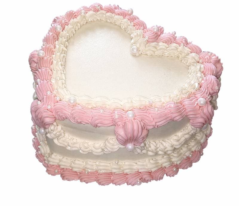 heart-shaped cake