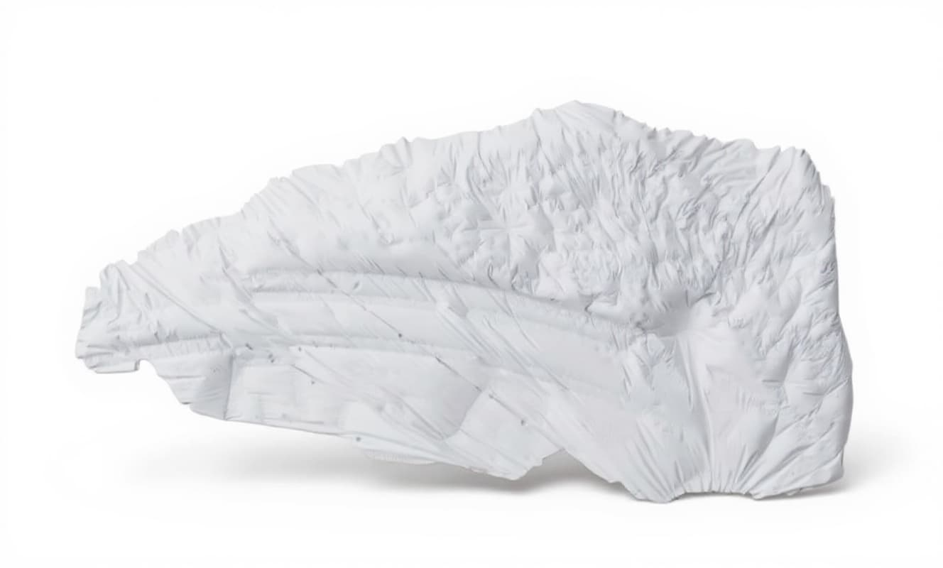 white rock-like sculpture