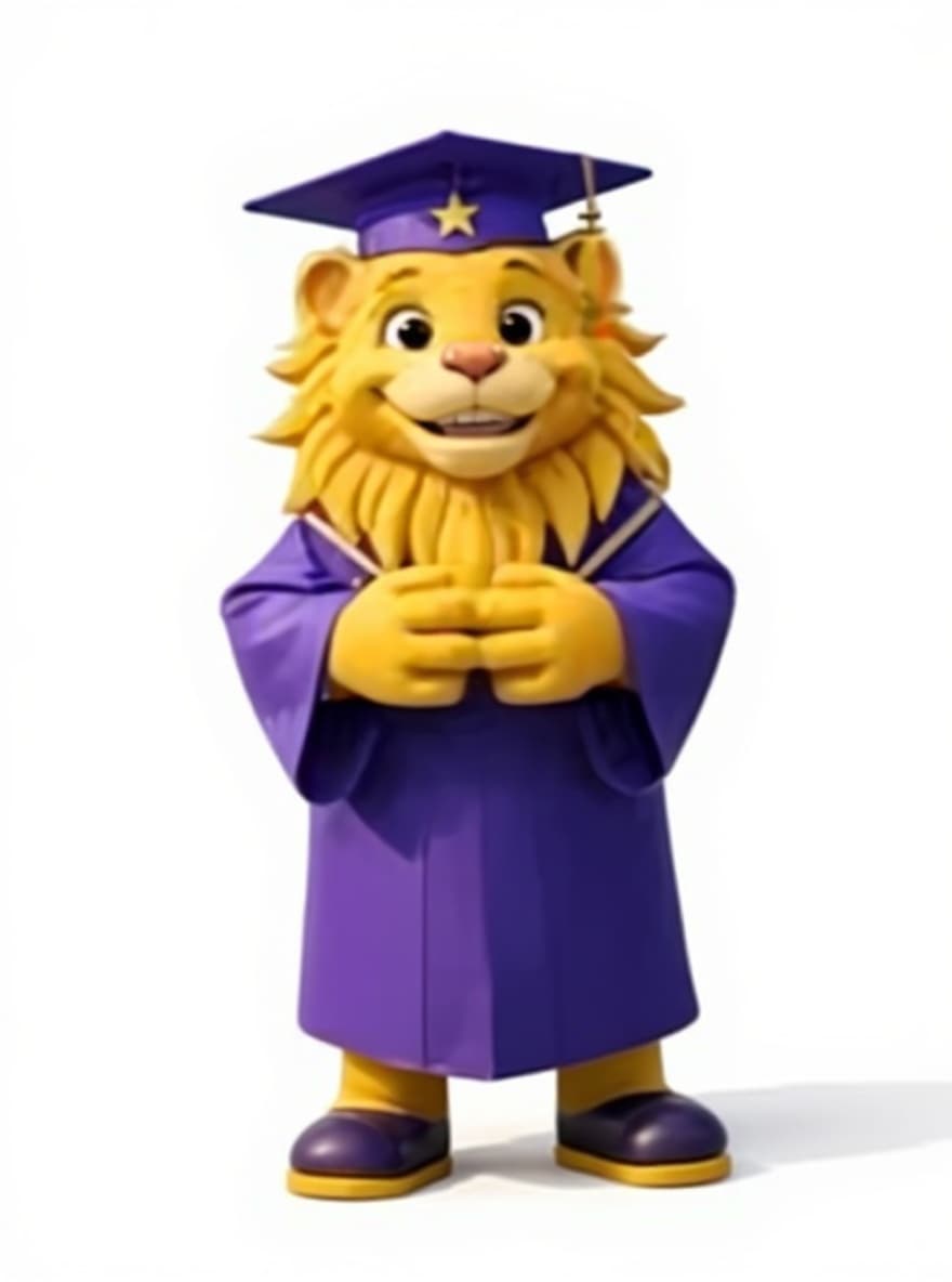 cartoon lion mascot