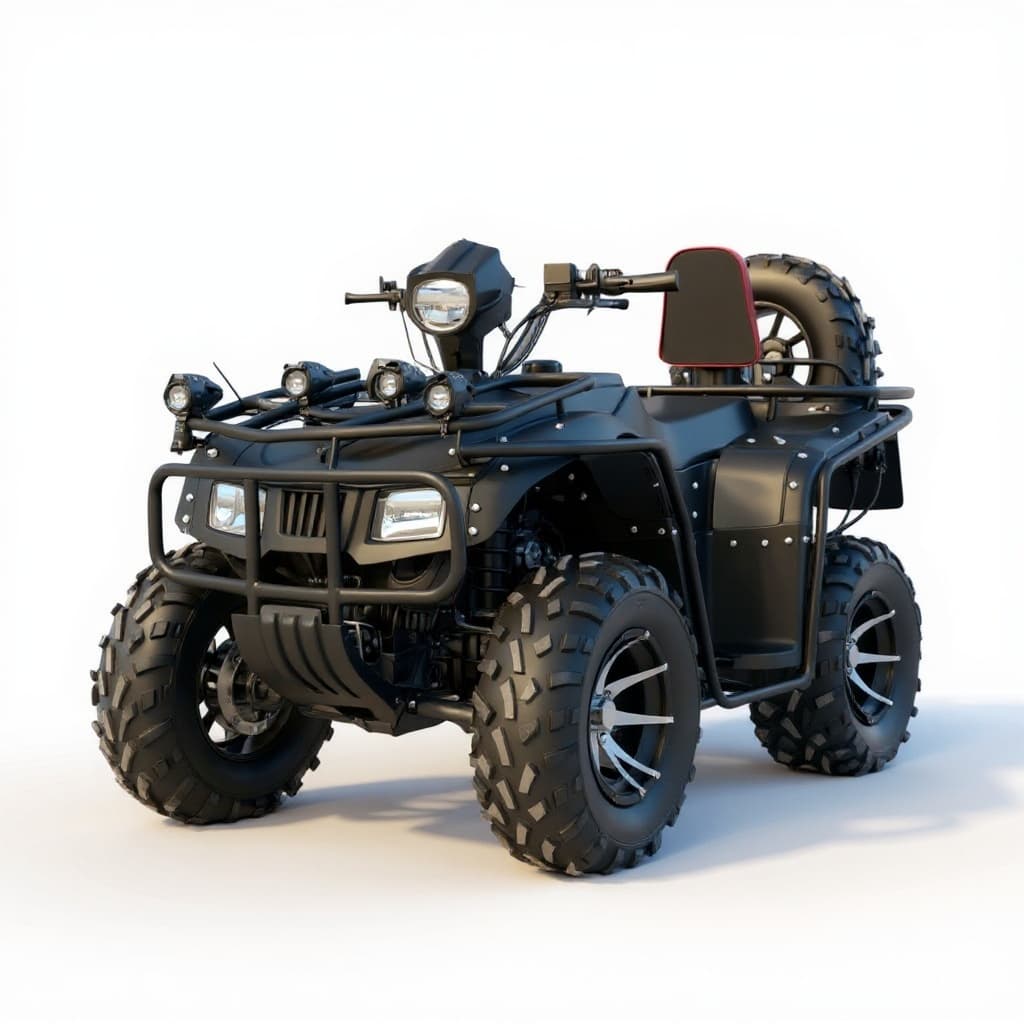 black all-terrain vehicle